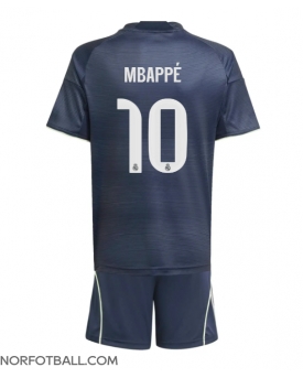 Billige Fotballdrakt Real Madrid Kylian Mbappe #10 Replika Bortedraktsett Barn 2025-26 Kortermet (med bukser)